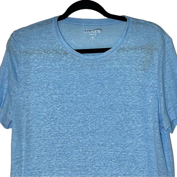 NWT J. Crew Linen Relaxed T-Shirt in Paris Blue, Size Medium - Picture 5 of 11
